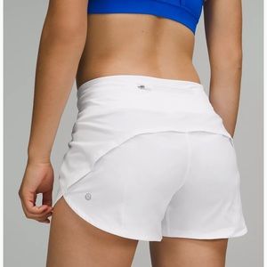Lululemon Speed Up Mid-Rise Lined Short 4" White